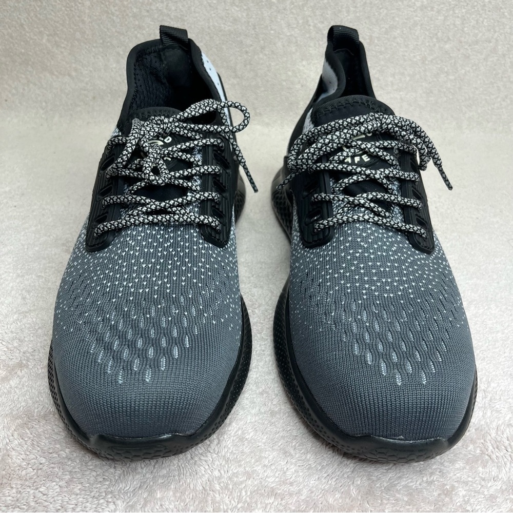 TQ Gold Black/Gray Athletic Sneakers-Mens 9-Sporty-Running-Jogging-Sports-NEW - Picture 3 of 10